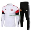 Manchester United Ensemble Vestes d'Entraînement 22-23 Blanc Rouge Noir Pour Homme